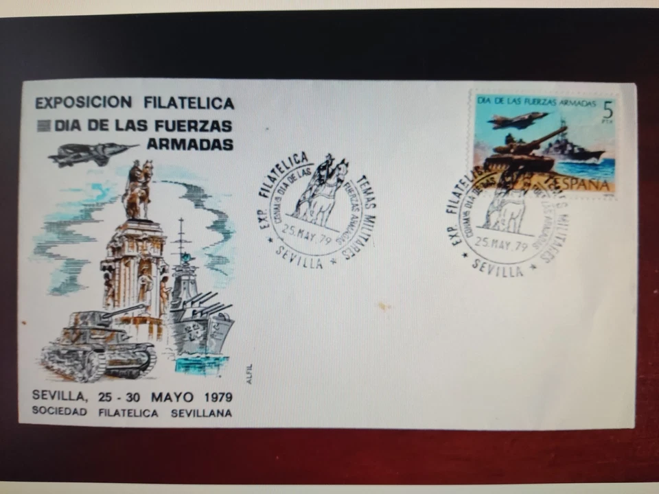 SOBRE ESPECIAL ESPAÑA 1979 EXPOFIL DIA FUERZAS ARMADAS. SEVILLA    - Imagen 1 de 1