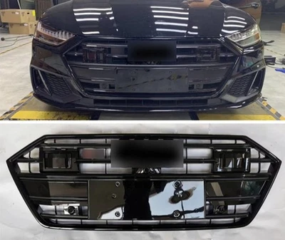 For Audi A7 S7 RS7 2019 2020-2022 Front bumper mesh grill Grille Acc hole - Image 1 of 3