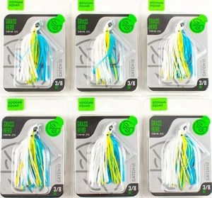 (LOT OF 6) GOOGAN SQUAD GRASS HERO SWIM JIG 4/0 3/8OZ SEXY SHAD J5106 - Picture 1 of 2