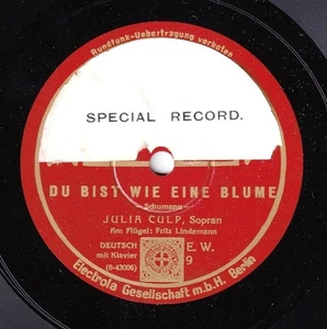 Culp; Lindemann. Brahms (Feldeinsamkeit)+Schumann (Du bist wie) Elec EW 9. NM(-) - Picture 1 of 2