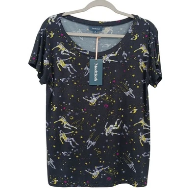 ModCloth Space Astronaut Print T Shirt Womens Size Medium Short Sleeve NWT - Image 1 of 4