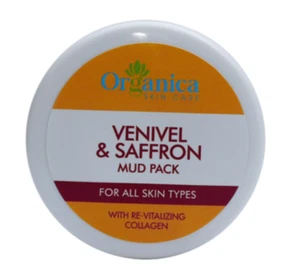 "Organica Venivel & Saffron Mud Pack – 50ml All Skin Types | Pack of 3 - Picture 1 of 3