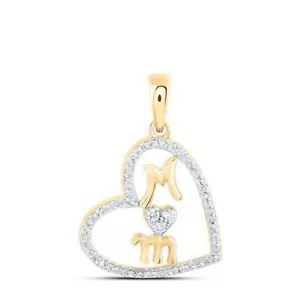 COLGANTE COLECCIÓN DE SUEÑOS DE ORO AMARILLO 10K DIAMANTE MAMÁ CORAZÓN NICOLES 1/8 CTT - Imagen 1 de 1