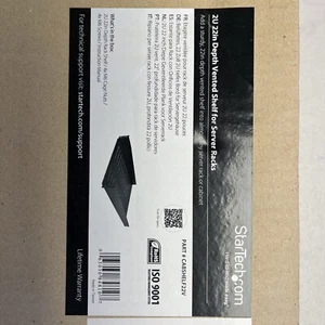 **NEW, Sealed In Box** StarTech 2U 22In Depth Vented SHELF for SERVER RACKS - Picture 1 of 2