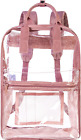 Clear Backpack, Heavy Duty Transparent Bookbag, See through PVC Backpacks for Me