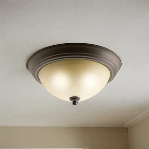 Kichler 8109OZ Flush Mount 2-Light, Olde Bronze Fixture - Picture 1 of 3