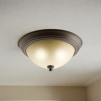 Kichler 8109OZ Flush Mount 2-Light, Olde Bronze Fixture - Image 1 of 3