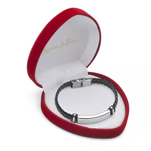 Zum Muttertag Flechtarmband Lederarmband Armband Damen Herren MIT NAMEN GRAVUR - Bild 1 von 5