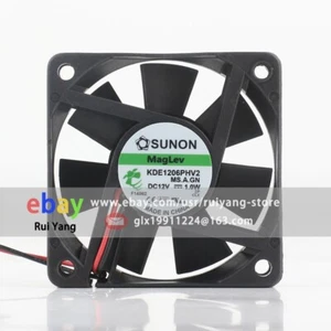KDE1206PHV2 DC12V 0.08A 1.0W 6015 60x60x15mm 2-Wire Axial Original Cooling Fan - Picture 1 of 4