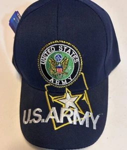 U.S. Army Blue with Embroidery Cap One Size Fits All - Picture 1 of 8