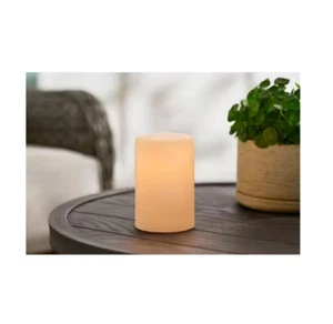 Hampton Bay 3 in. D x 4.5 in. H Fireglow Candle with 24 LED, White NEW (14E) - Picture 1 of 4