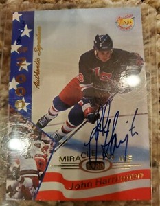 John Harrington 1995 Signature Rookies Miracle on Ice Autographed Hockey Card