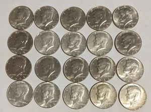 1968 D Kennedy Half Dollars - 40% Silver (Bullion) - Lot of 20 MS Details - Picture 1 of 2