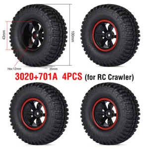 AUSTARHOBBY 1/10 RC Tires 1.9inch Rubber Tyre Wheel Rim for 1/10 HSP HPI RC Car - Picture 1 of 50