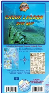 Chuuk (Truk) Lagoon Dive & Wreck Map, Operation Hailstone Franko Maps Waterproof - Picture 1 of 3