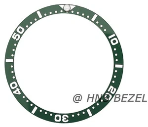 GREEN CERAMIC BEZEL INSERT FOR SEIKO 6309 7040 7049 SUWA TURTLE 6309A FULL LUME - Picture 1 of 2