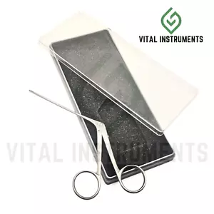 Micro Ear Coppa Ovale Pinza Alligatore Albero 3-1/2" con Blocco Occhielli e Custodia Imballaggio ORL - Foto 1 di 2