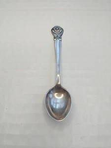 Antiker signierter 1927 CFH Christian F. Heise Dänischer Silberlöffel 4-5/8" Blume - Bild 1 von 10