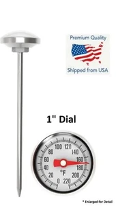 2 PCs Stainless Steel Pocket Probe Thermometer Gauge for Food Cooking Meat BBQ - Picture 1 of 4