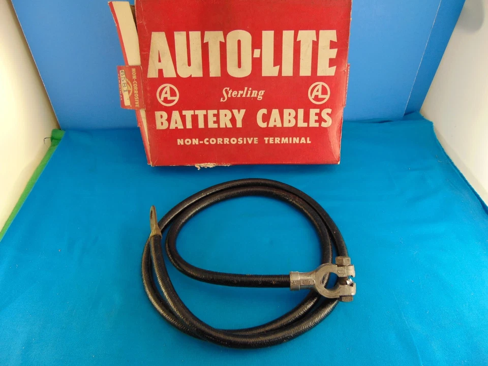 Cable de batería aislado de tela de 48" antes de la guerra 1936 1937 Buick 1948 1954 Nash NOS * Foto 1 de 4