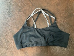 Girl's Size XL 14-16 C9 CHAMPION Sports Bra Strappy Black/White - Picture 1 of 5