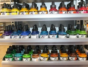 Daler Rowney FW diferentes tintas acrílicas tonos 29,5 ml (GP1L = 267,70 €) - Imagen 1 de 33