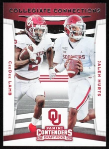 2020 Panini Contenders Draft Picks Collegiate Connections #2 Lamb / Hurts! *PWE* - Picture 1 of 2
