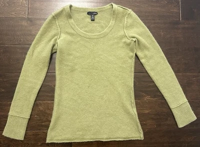 Women’s AQUA Cashmere 100% Cashmere Green Long Sleeve Sweater- Size XS - Image 1 of 4