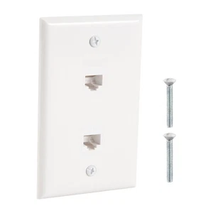 1 Pack 2 Connecteurs Ethernet Plaque Murale, Cat6 Femelle vers Femelle, RJ45 I3288 - Photo 1/7
