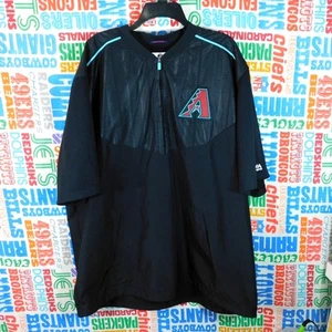 Majestic Arizona Diamondbacks Cool Base Short Sleeve Training Jacket Size 2XL - Picture 1 of 9