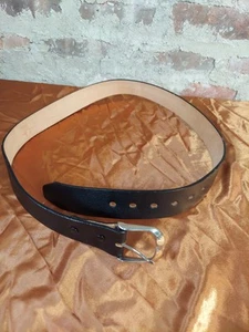 Herren Schwarz Echt Leder Gürtel 46 Rodeo Farm Made In Mexico V - Bild 1 von 3