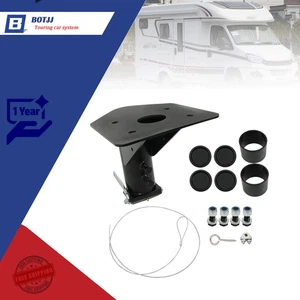 Black 12" -17"Inches Adjustable 5th Wheel RV to Gooseneck Adapter Hitch New - Picture 1 of 10
