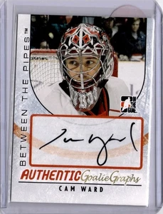 Cam Ward Between the Pipes GoalieGraphs Auto #A-CW 2007-08 In The Game - Picture 1 of 2