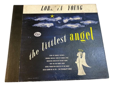 Loretta Young-The Littlest Angel- 3 10" 78 RPM Album Record Set Foto 1 de 4