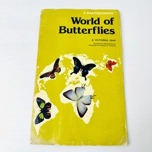 World of Butterflies A Pictorial Map Michael Bryan Bartholomew Maps Colour - Bild 1 von 7