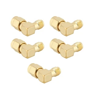 5Pcs Sma Male To Sma Female Right Angle 50 Ohm Connector For Dab Antenna Ada HLF - Zdjęcie 1 z 7