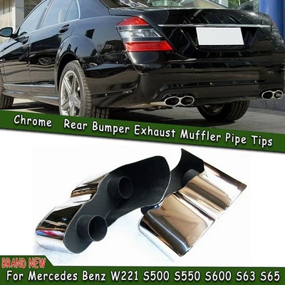 Tubo de escape silenciador trasero para Mercedes BENZ W221 S500 S550 S600 S63 S65 Foto 1 de 4