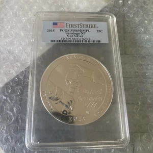 U.S. Mint 2015 P 5oz. Silver Saratoga NP Graded SP 69 by PCGS First Strike - Picture 1 of 2