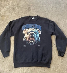 Vintage Salem Sportswear Georgetown Bulldogs Basketball Sweater 1992 Size L - Bild 1 von 5