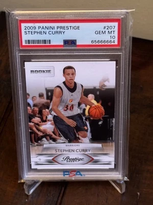 Panini Prestige #207 2009-10 Stephen Curry Warriors novato PSA 10 GEMA COMO NUEVO RC Foto 1 de 2