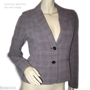 Chaqueta Blazer Vintage Y2K Años 90 Tracy Evans Cuadros Preppy Academia Corpcore Oficina - Imagen 1 de 12