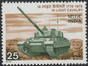 India 1976 SC# 714 - Armoured Corps, Bicentenary - M-LH Lot # 24