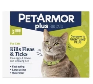 15 Month/ Applications Pet Armor Plus for Cat Flea Tick Treatment over 1.5 Pound - Picture 1 of 2