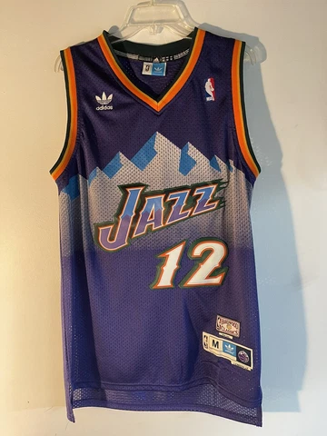 John Stockton Utah Jazz Hardwood Classic Adidas Jersey  #12 Jersey Size Medium Cover