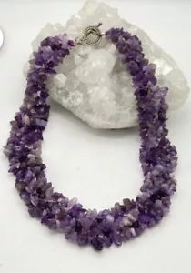 "Collana Perline di Ametista 19" - Foto 1 di 2