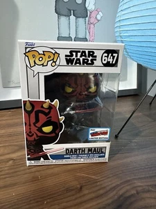 Funko POP! Pegatina oficial Star Wars Darth Maul -#647- NYCC 2023 LE Con - Imagen 1 de 6