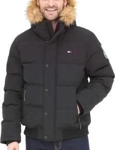 Tommy Hilfiger Hombre Corto Bomber Snorkel - Negro, Tallas - Imagen 1 de 2