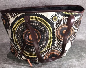 Neiman Marcus Boho Multicolor Woven Tote  Bag - Picture 1 of 7
