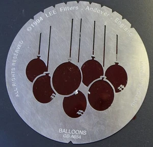 Lee Filters A654 Ballons STAHL GOBO 4" 10 cm Bühnenstudio Beleuchtungsvorlage - Bild 1 von 1