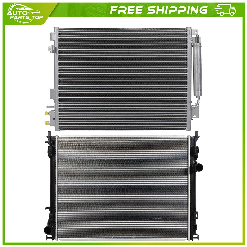 Aluminum Radiator and AC Condenser Cooling Kit For 2005-2007 08 09 Chrysler 300 Foto 1 de 1